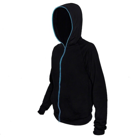 Endless Games Electro Luminescent Zip Up Hoodie, Blue - Small EN2797289